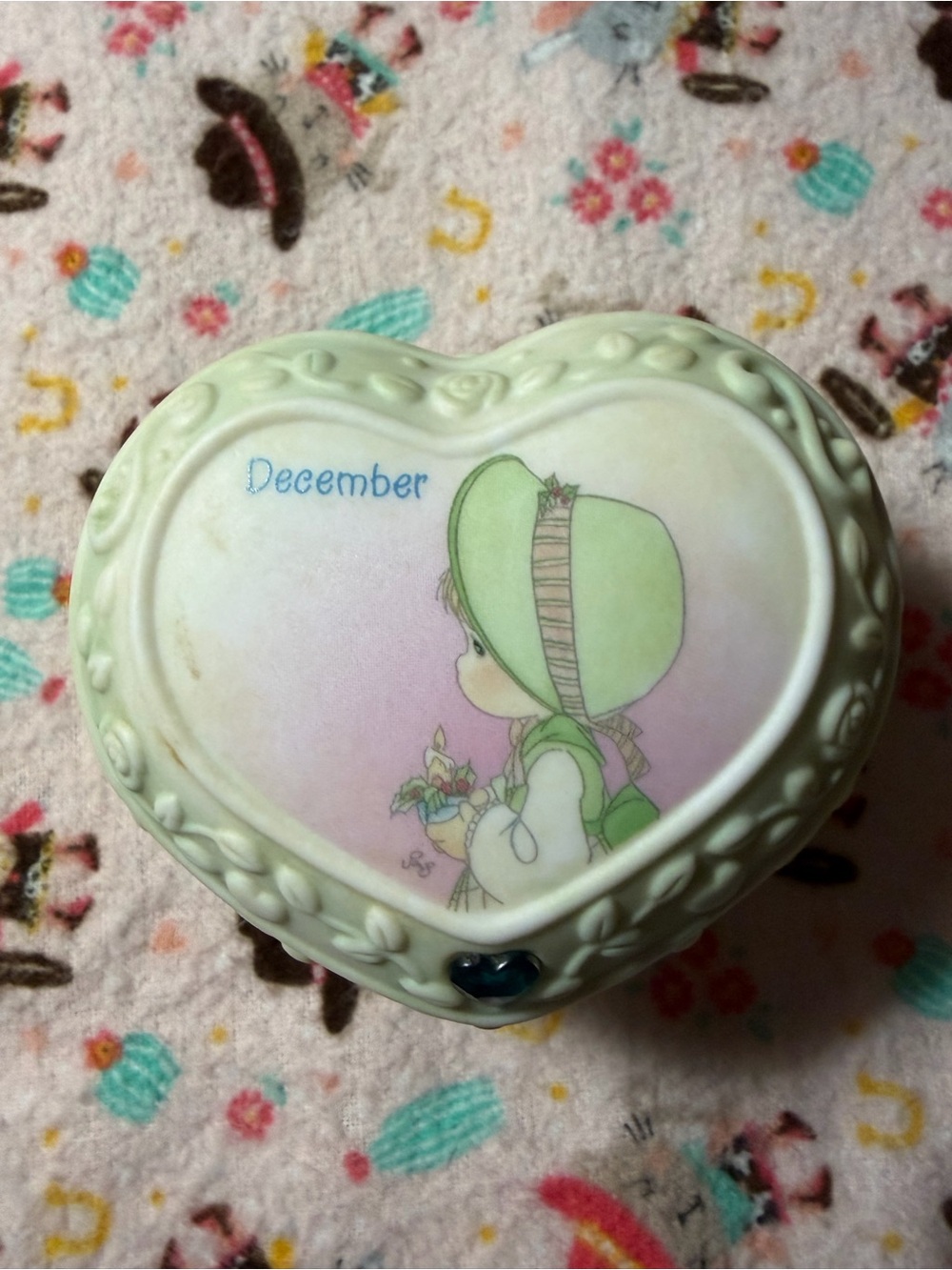 PRECIOUS MOMENTS Birthstone Trinket Box— December